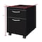 Kee Desking Kee Single Pedestal Desks, 24 D X 29 H, 66 W X Wood, Metal MTSPM6624CHBPBK - alternate 3